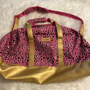 Simply Southern Weekender Bag excellent condition pink , gold and black high 13”
